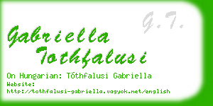 gabriella tothfalusi business card